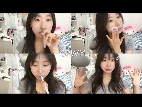 [grwm] 무쌍메이크업이랄까 ? • 우리 같이 준비해요˚₊·—̳͟͞͞♡ • No렌즈 No마스카라 •겟레디윗미