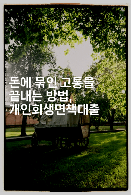 돈에 묶인 고통을 끝내는 방법, 개인회생면책대출-메이핑